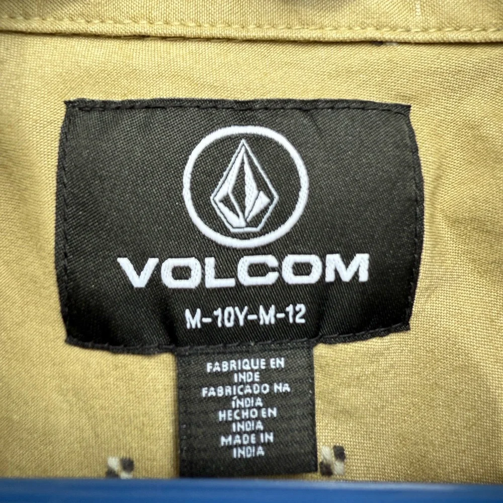 Volcom Kid’s Beige Patterned Button Down Shirt - Picture 4 of 4